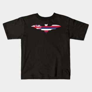 Hawaiian Bat Flag Kids T-Shirt